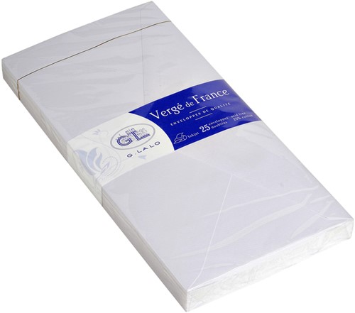 Envelop Lalo bank DL 110x220 gevergeerd wit 25 Stuk