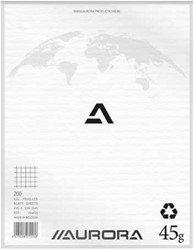 Kladblok Aurora 210x270mm ruit 5x5mm 200 vel 45gr 1 Stuk