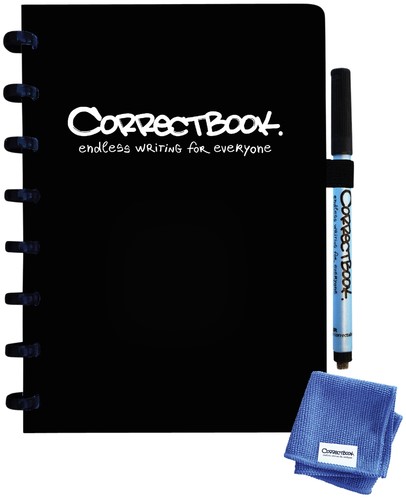 Notitieboek Correctbook A5 lijn 40blz ink black 1 Stuk