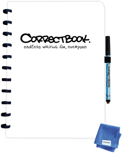 Notitieboek Correctbook A4 blanco 40blz insp white 1 Stuk