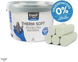 CREALL THERM SOFT HAPPY  BOETSEERKLEI WIT EMMER 2000 GRAM 1 Emmer