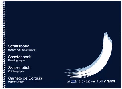 Schetsboek Papyrus 240x320mm 160gr 24 vel 1 Stuk