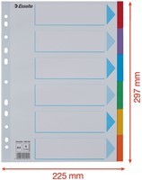 Tabbladen Esselte Stand A4 6dlg karton 11r ass 1 Set-5