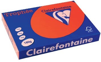 CLAIREFONTAINE TROPHEE A3 160 GRAMS KORAALROOD 250 Vel