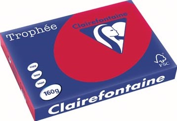 CLAIREFONTAINE TROPHEE A3 160 GRAMS KERSENROOD 250 Vel