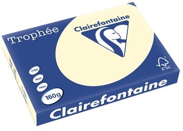 CLAIREFONTAINE TROPHEE A3 160 GRAMS CREME 250Vel