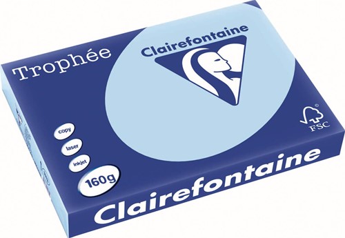 CLAIREFONTAINE TROPHEE A3 160 GRAMS BLAUW 250 Vel