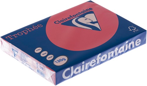 KOPIEERPAPIER TROPHEE A4 210GR KERSENROOD