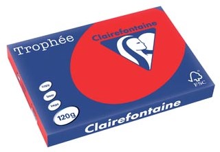 CLAIREFONTAINE TROPHEE A3 120 GRAMS KORAALROOD 250 Vel