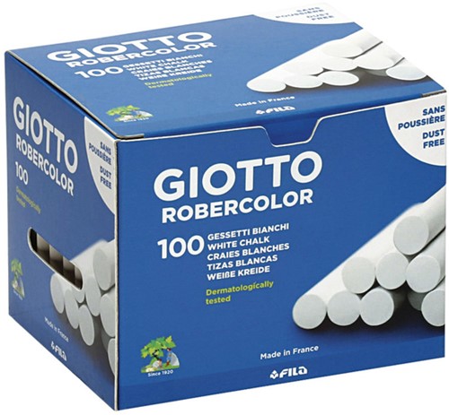 Schoolbordkrijt Giotto wit doos 100 stuks 100 Stuk