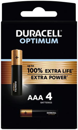 Batterij Duracell Optimum AAA 4st 4 Stuk