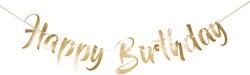 Letterslinger Happy Birthday goud 1 Stuk