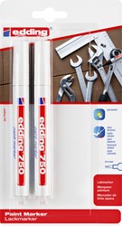 Paintmarker edding 750 oliebasis 2-4mm wit bls 2x 2 Stuk