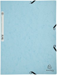 Elastomap Exacompta Aquarel A4 3 klep 400gr blauw 1 Stuk