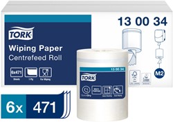 Poetspapier Tork M2 Premium 1laags 165m wit 6 Rol