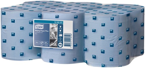 Poetspapier Tork M2 Advanced 2laags 158m blauw 6 Rol-3