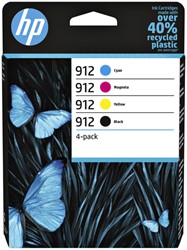 Inktcartridge HP 6ZC74AE 912 zwart + 3 kleuren 1 Stuk
