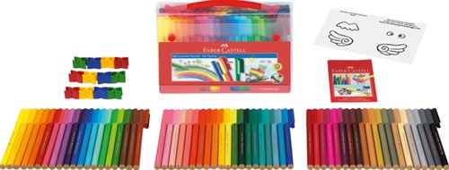 Kleurstift Faber-Castell Connector 60st koffer 60 Stuk-2