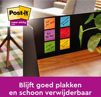 Memoblok Post-it Super Sticky 654 76x76mm color 16 Stuk-3