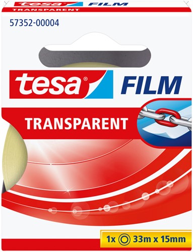 Plakband tesafilm 33mx15mm Transparant in doosje 1 Stuk