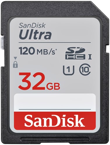 GEHEUGENKAART SANDISK SDXC ULTRA 32GB 120MBS 1 Stuk