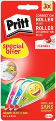 Correctietape Pritt mini flex 4.2mm Emoji 2+1 3 Blister