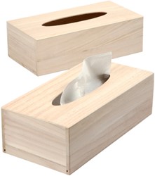 Tissuedoos Creativ Company 27x14x8cm hout 1 Stuk