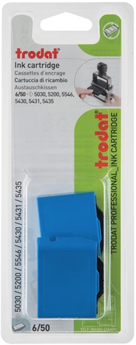 Stempelkussen Trodat 6/50 2 stuks blauw 2 Stuk