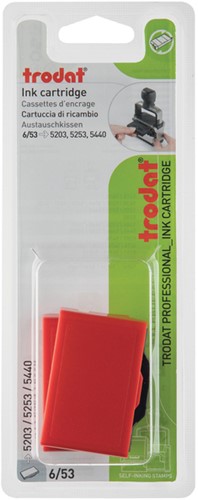 Stempelkussen Trodat 6/53 2 stuks rood 2 Stuk