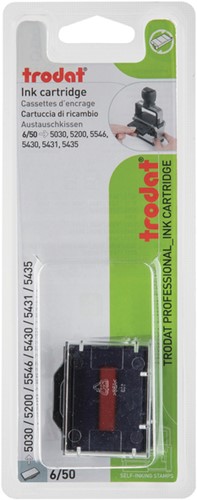 Stempelkussen Trodat 6/50/2 2 stuks blauw rood 2 Stuk