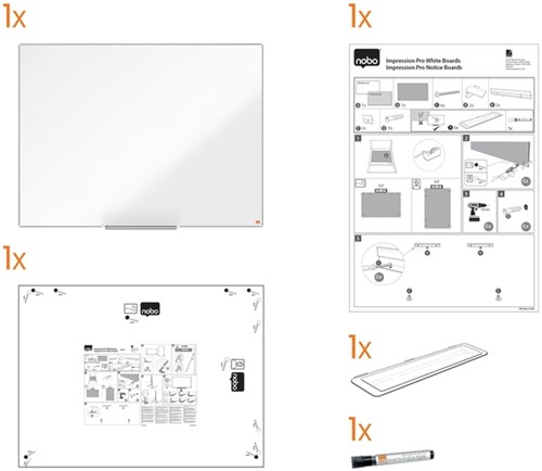 Whiteboard Nobo Impression Pro 60x90cm staal 1 Stuk-10