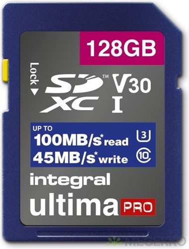 Geheugenkaart Integral SDHC-XC 128GB 1 Stuk