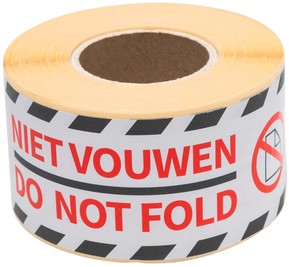 Etiket Rillprint do not fold wit 250 Stuk