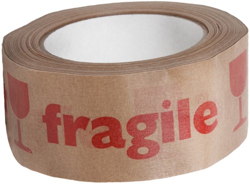 Waarschuwingstape IEZZY 50mmx50m gerecycled papier 1 Rol