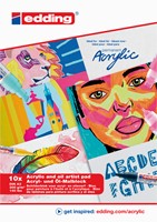Olie-acrylblok edding 30010 A3 10 vel 300gr wit 1 Stuk
