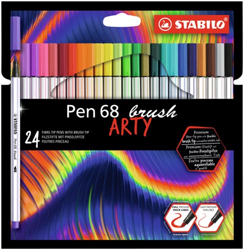 Brushstift STABILO Pen 68/30  Arty 30st set ass 24 Stuk