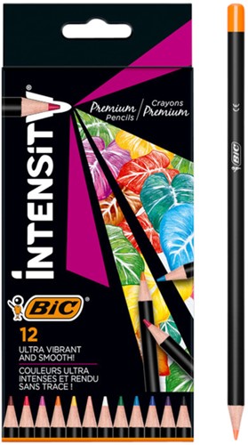 Kleurpotlood Bic Intensity Premium assorti 12 Stuk