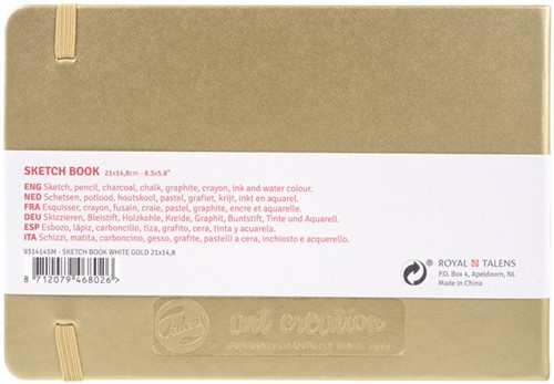 Schetsboek Talens Art Creation 210x150mm witgoud 1 Stuk-2