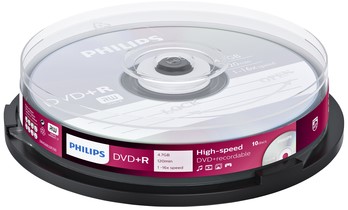 DVD+R Philips 4.7GB 16x SP (10) 10 Stuk
