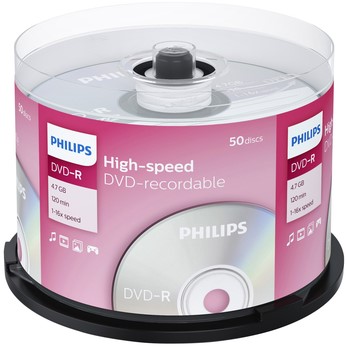 DVD-R Philips 4.7GB 16x SP (50) 50 Stuk