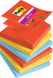 Memoblok  Post-it Z-Notes R330 Super Sticky Play 6 Stuk