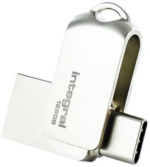 USB-stick Integral 3.0 USB-360-C Dual 128GB 1 Stuk