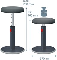 Actieve zit-sta kruk Leitz Ergo Cosy grijs 1 Stuk-1