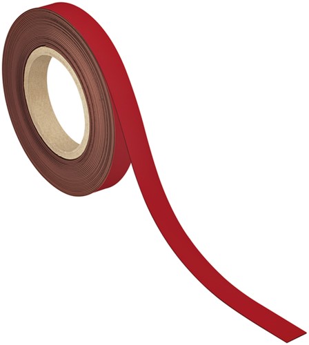 Magneetband MAUL schrijfbaar 10mx20x1mm rood 1 Stuk