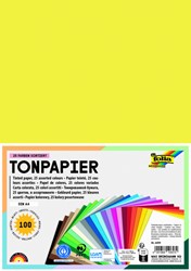 Knutselpapier Folia A4 100vel 25 kleuren 100 Vel