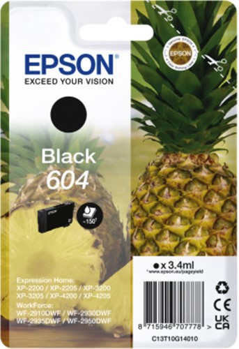 Inktcartridge Epson 604 T10G14 zwart 1 Stuk