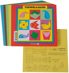 Vouwblaadjes Papurys vierkant 12x12cm 90 Vel