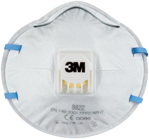 Stofmasker 3M 8822 FFP2 met ventiel 5st 5 Stuk-1