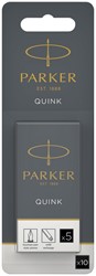 Inktpatroon Parker Quink zwart 10 Stuk