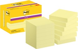 Memoblok Post-it 622 Super Sticky 47.6x47.6mm geel 12 Stuk
